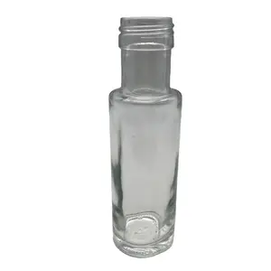 100ml spalla piatta trasparente rotondo Bordolese Marasca olio d'oliva bottiglia di vetro serigrafia vino olio da cucina tappo a vite