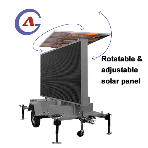 Panneaux de messages à LED variables portables, écran d'affichage d'indication de circulation, remorque VMS