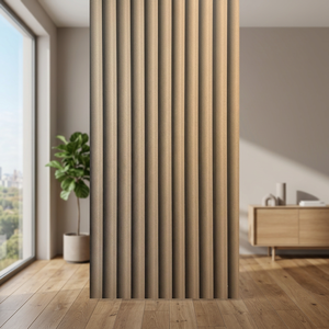 Minimalist Aluminum Composite <b>Panel</b> 6mm Thickness <b>Wooden</b> Surface Indoor Living Room Sound Insulation Fireproof Custom Length - Product Image 1
