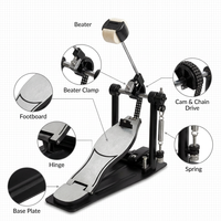 Wholesale Single Bass Drum Pedal (Metal) for Drum Set Kick Pedal-Percussion Instrument Practice Tool