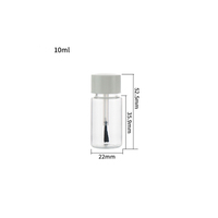Bouchon d'essuie-glace de sourcil en plastique de bouteille vide pour bouteilles de vernis à ongles 10ml 15ml 20ml 30ml 40ml 50ml 60ml