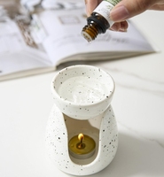 BESTCERA diffuseur d'aromathérapie en céramique de Style nordique brûleur d'huile essentielle bougeoir fabriqué à la main décor à la maison parfum naturel
