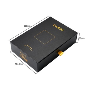 <b>Black</b> Recyclable Packaging <b>Box</b> for Perfume Custom Luxury Empty Perfume <b>Box</b> Sliding Out Pull-out Cardboard Drawer <b>Box</b> - Product Image 3