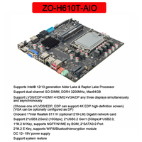 Limyee H610, Placa Base Mini PC ITX con Procesador Intel Alder Lake-S de 12.ª Generación, 19V, Nueva Computadora de Escritorio para Juegos, 64GB DDR4, Doble SATA