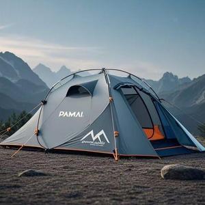 Tente de randonnée portable personnalisée pour 4 à 6 personnes, double couche, imperméable, protection UV, grande tente familiale pour la randonnée en plein air - Product Image 3
