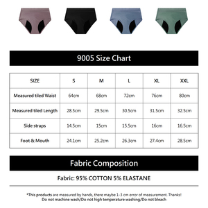 Culotte menstruelle XXL en dentelle, taille haute, absorbante (40 à 50 ml), quatre couches, anti-fuite, en coton, pour les règles - Product Image 5