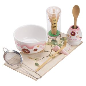 Juego de Cerámica Naranja Mecmore, Tazón de Cerámica para Té Verde, Tazón de Cerámica Hecho a Mano, Tazón Japonés para Matcha - Product Image 4