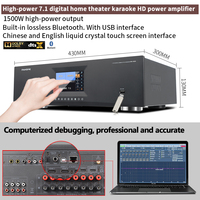 Système Sonore Home Cinéma 7.1 DTS Mini Satellite BT HD avec Amplificateur de Décodage Numérique et Enceintes Surround Combinées