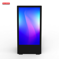 Panneau de Menu de magasin LCD à batterie IP65 portable de 43 pouces avec roue pour les magasins de restaurant