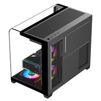 AntarcChill 2026 New Design MicroATX Computer Case Gaming Desktop High Quality PC Cases With Curved Tempered Glass Gabinet