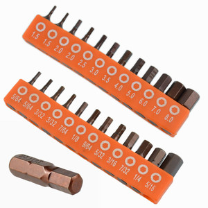 Hex <b>Screwdriver</b> <b>Bits</b> 25mm 24Pc <b>Set</b> With Storage Strip For General Maintenance And Repair - Product Image 1