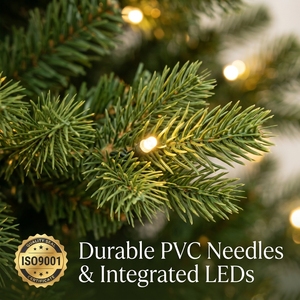 Árbol de Navidad Artificial Grande de Abeto Canadiense Preiluminado de 4 pies de National Tree Company, 100 Luces Transparentes, 230 Puntas, Incluye Soporte - Product Image 2