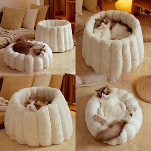 Grenz überschreitende neue Haustier produkte Vertikales Plüsch-rundes Haustier bett Weiches bequemes Hunde bett Wasch bare Katzen matte Warmes Haustier kissen - Product Image 6