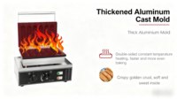 Machine à gaufres belges commerciales pour hot-dogs Moule rectangulaire personnalisé pour restaurant
