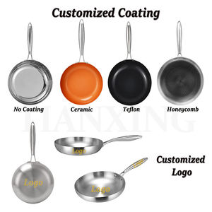 Juego de Sartenes Antiadherentes de Acero Inoxidable de Grado Alimenticio Personalizados de Fábrica para Cocina Casera y Restaurante, Sartén para Omelet - Product Image 6