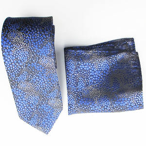 Conjunto de Corbata Clásica Personalizada con Pañuelo de Bolsillo, Diseño a Cuadros, Paisley, Flores, Azul Marino, para Hombre, Negocios, Fiesta, Boda, Moda, Fábrica de Corbatas - Product Image 2