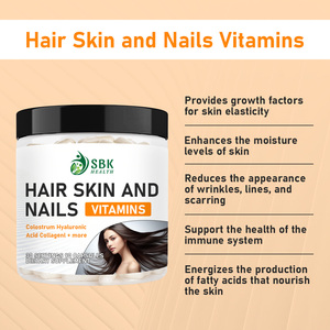 Capsules de vitamines pour cheveux, peau et ongles, best-seller, avec vitamine B6, favorisent la force, la brillance et la santé normales des cheveux. - Product Image 3