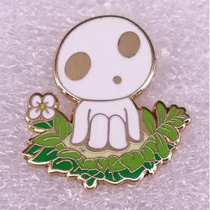 3cm de Alta Qualidade Cloisonne pintura Alloy Tree Elves Broches Pins para os Fãs de Anime Princesa San kodama como presentes da promoção