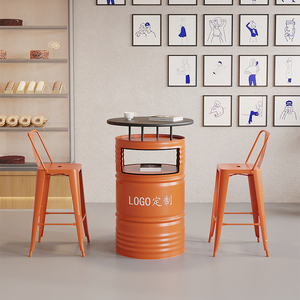 工业铁棒套装家用酒吧高大桌椅组合耐用防水 - Product Image 3