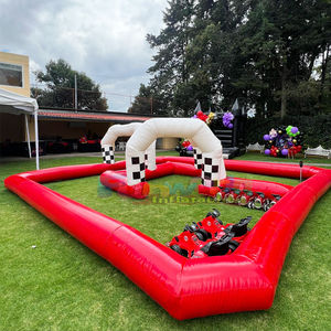 Venta al por mayor Comercial Didi Car Air Racing Juegos Inflables Go Kart Coches de Parachoques Inflables Pista de Carreras - Product Image 4