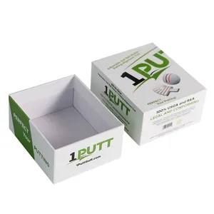 Customizable logo luxury high quality white golf ball packaging cardboard box