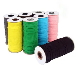 Миди в наличии, высокая эластичность, цветная плоская эластичная лента, плетеный эластичный шнур для шитья