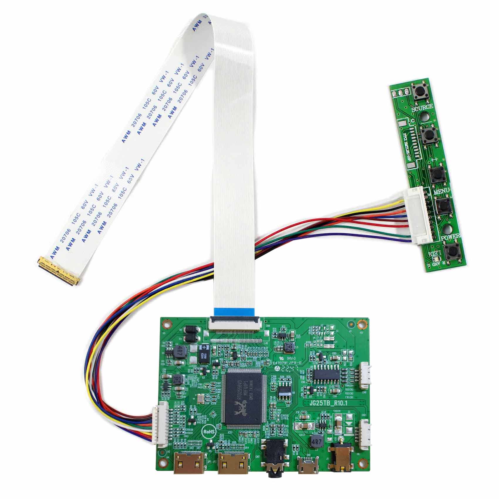 Scheda Controller HDMI Per Schermo LCD 11.6" N116HSE-EJ1 IPS 1920x1080 EDP - Per Raspberry Pi E Fai-da-te - 4