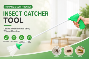 Atrapainsectos de mango largo para <span class=keywords><strong>arañas</strong></span>, herramienta ecológica para la eliminación humana de plagas, atrapainsectos ecológico HC3205 - Product Image 6