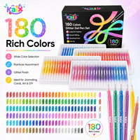 Stylo gel pailleté KAIX Super Shining à faible MOQ, 12, 24, 36, 180 couleurs, grande capacité, pour la rentrée scolaire