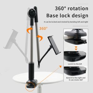 Vente en gros de supports flexibles rétractables à 360°. Support de téléphone rotatif pour lit et bureau, prêt pour le dropshipping - Product Image 4