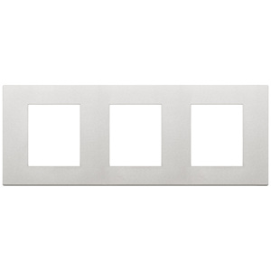 <b>Plate</b> 6M 2+2+2 Silver Wall <b>Switch</b> Cover 26.6x9.5x0.9mm - Product Image 1