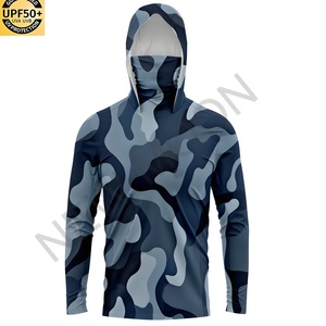 Customized Fishing Hoodie Men's Clothes Summer Breathable Long Sleeve Fishing Clothes <b>Sunscreen</b> Camouflage Fishing Shirt - Product Image 5