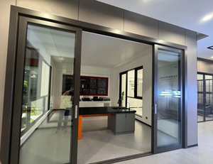 अनुकूलित एल्यूमीनियम 70 श्रृंखला आवासीय स्लाइडिंग दरवाजा उच्च दबाव भारी-शुल्क बहु-कक्ष प्रोफाइल संरचनात्मक आंतरिक ग्लास - Product Image 4