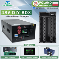 Stock UE Boîtier de batterie DIY 48V LiFePO4 JK V19 BMS pour l'assemblage d'un système de stockage d'énergie de 16 kWh utilisant des cellules de batterie 3.2V pour l'énergie solaire