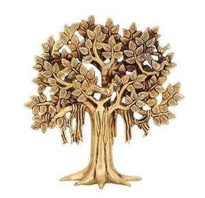 Vajilla de escultura moderna, árbol de latón decorativo antiguo, árbol de arte chino para diseño de interiores, técnica chapada - Product Image 1