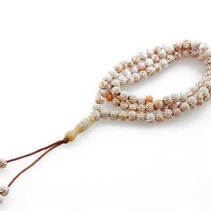 YASEEN Tasbih Étnico de Ágata Artificial con Espiral Dorada en Relieve, 6mm, 99 Cuentas, Agarre Cómodo, para Oración Musulmana y Peregrinación - Product Image 1