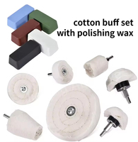 Kit de roues de polissage en coton pour outils à main du fabricant Roue de polissage en coton blanc pour disque de polissage des métaux en acier inoxydable