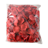 Redamancy 1200 pétales de rose artificiels en soie rouge de taille moyenne pour mariages, fiançailles, fêtes, décoration romantique