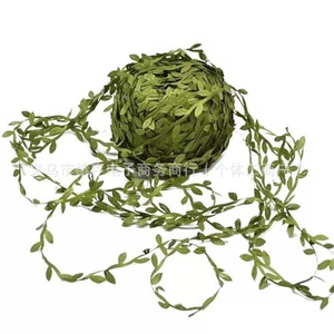Guirlande de feuilles de saule artificielles en tissu simulé, 200 m, vert, pour décoration de couronnes florales DIY - Product Image 5