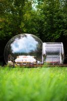 SIJIATEX Dôme gonflable transparent en PVC à motif écossais pour garçons et filles, pour le glamping en extérieur, avec revêtement non tissé