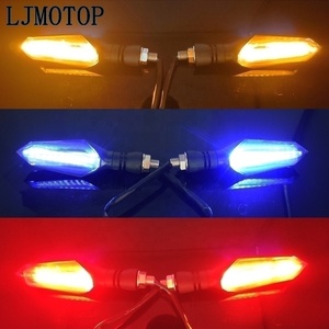 Phổ hổ phách màu xanh <span class=keywords><strong>12V</strong></span> DRL chảy nhấp nháy năng động tuần tự Xe Máy <span class=keywords><strong>Led</strong></span> tín hiệu rẽ ánh sáng chỉ số ánh sáng xe máy - Product Image 4