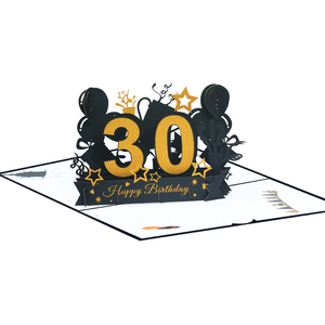 Cartes de remerciement personnalisées pour les âges d'anniversaire Carte de voeux pop-up 3D pour le 18e anniversaire avec enveloppe - Product Image 4