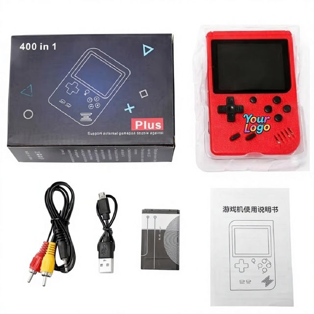 Retro Mini Handheld Game Console with 400 Built-in Games 8-Bit Gameboy Style 2.4-3inch Display TV Output Support