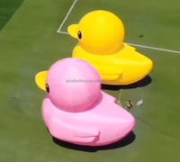 Ballon géant gonflable jaune en PVC, 1 pièce, pour l'extérieur, modèle promotion, canard rose, flottant, en vente