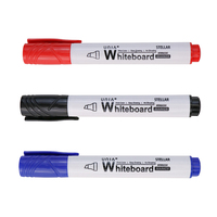 Marqueurs pour tableau blanc en plastique noir à encre multicolore réutilisables, double face, grande capacité, vente chaude, pour fournitures de bureau et scolaires