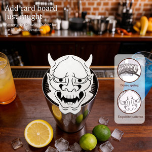 Colador Hawthorne para Cócteles, Colador de Bar con Acabado de Acero Inoxidable Espejado de Alta Densidad, Colador para Bebidas - Product Image 4