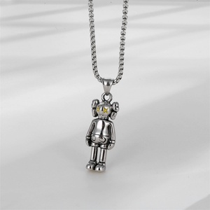 Trendy <b>Men</b> Boy Fashion Jewelry Stainless Steel Hip Hop Pendant Punk Clown Pendant <b>Necklace</b> - Product Image 3