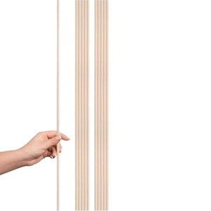 Wooden Round Stick Craft Material Long Solid Wood Rod For DIY Projects And <b>Clothes</b> <b>Rack</b> Making - Product Image 1