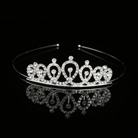 Diadèmes et Couronnes de Princesse en Alliage, Ornés de Strass, Accessoires de Fête en Gros pour Enfants et Mariées lors de Fêtes d'Anniversaire et de Mariage