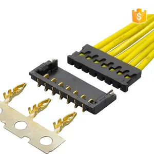 موصلات نوع KR1200 molex1.2 بمقدمة من 2 إلى 7 دبابيس صف واحد smt بزاوية قائمة وغطاء بلاستيكي للأجهزة الإلكترونية